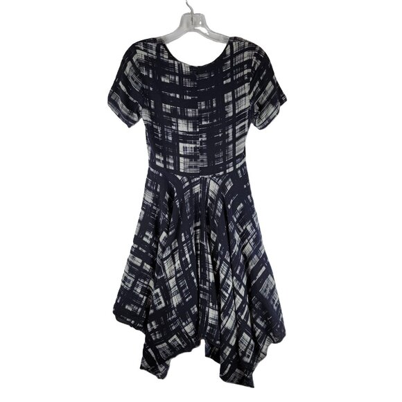 Corey Lynn Calter Painted Plaid Dress Handkerchief Hem - Anthropologie sz 2 - Picture 4 of 14